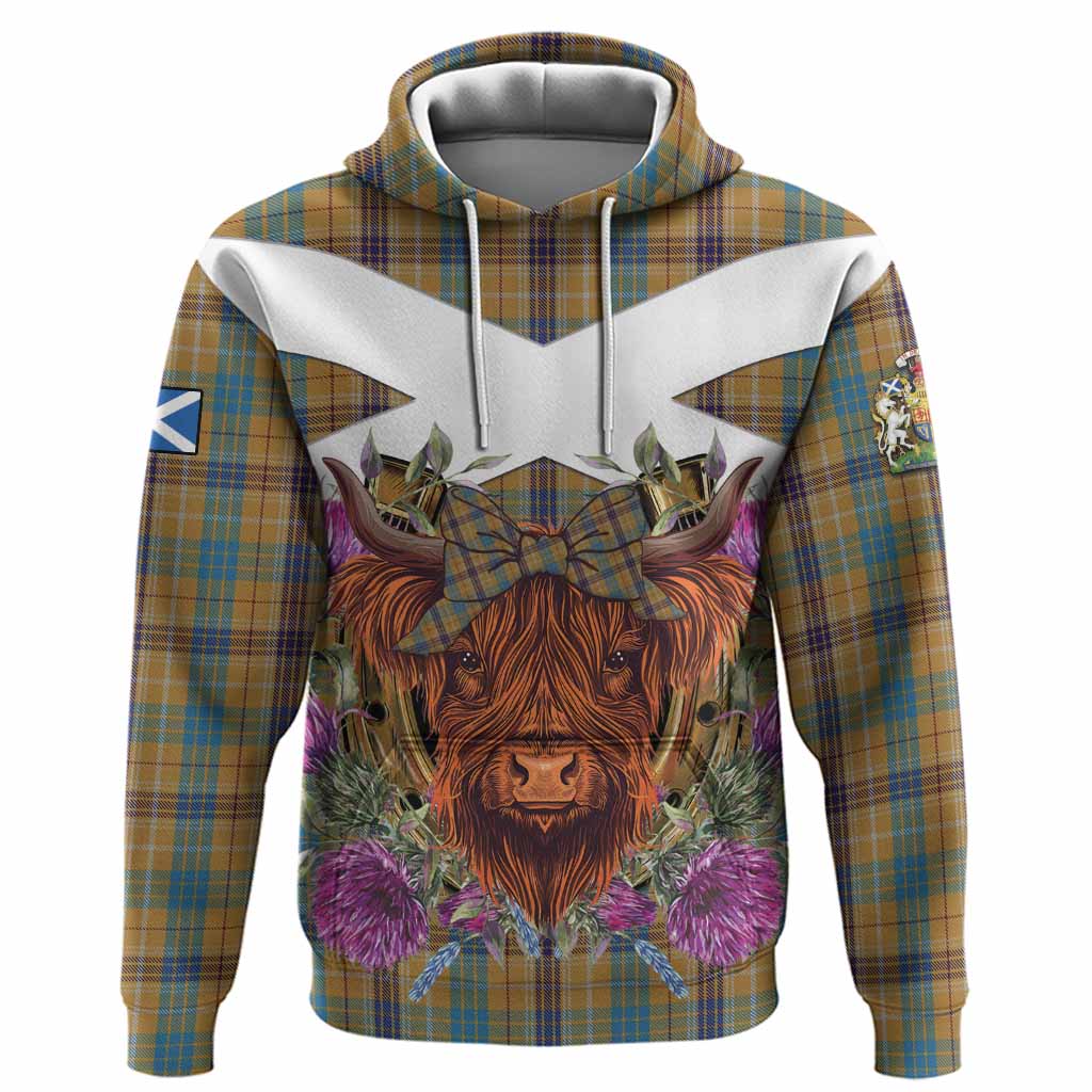 Ottawa Canada Tartan Hoodie Scottish Thistle Heilan Coo