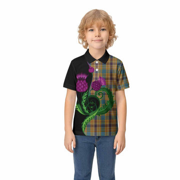 Ottawa Canada Tartan Kid Polo Shirt Traditional Scottish Thistle