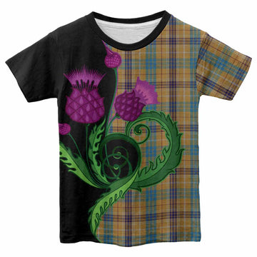 Ottawa Canada Tartan Kid T-shirt Traditional Scottish Thistle