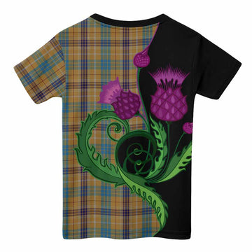 Ottawa Canada Tartan Kid T-shirt Traditional Scottish Thistle
