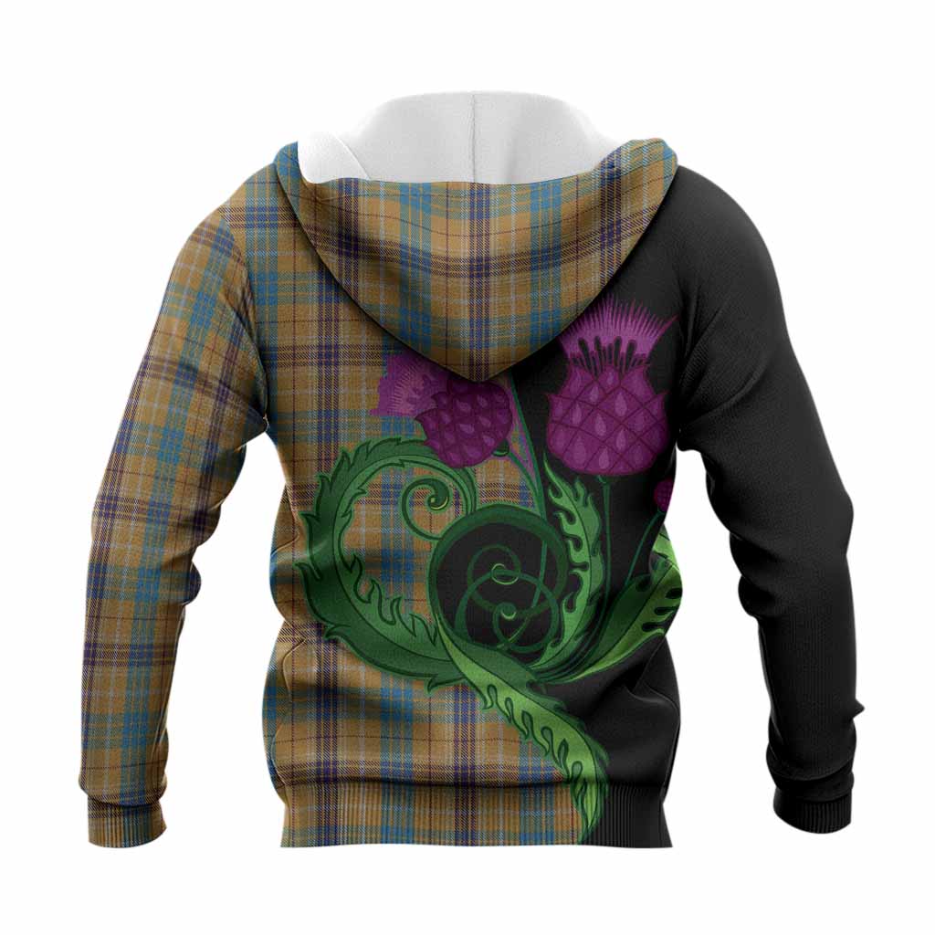 Ottawa Canada Tartan Knitted Hoodie Traditional Scottish Thistle