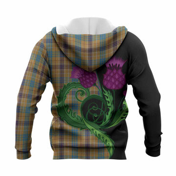 Ottawa Canada Tartan Knitted Hoodie Traditional Scottish Thistle