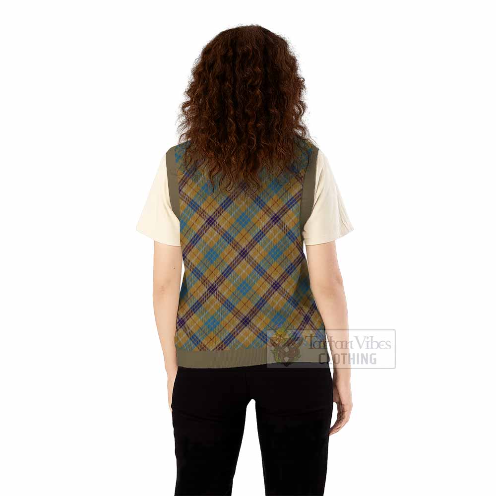 Ottawa Canada Tartan  Knitted V-Neck Vest Cross Style