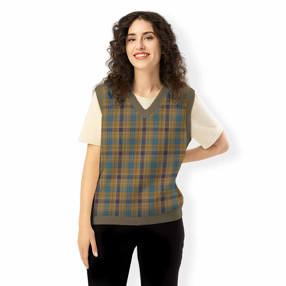 Ottawa Canada Tartan Knitted V-Neck Vest - Tartan Vibes Clothing