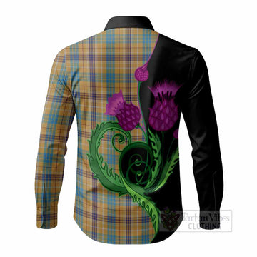 Ottawa Canada Tartan Long Sleeve Button Shirts Traditional Scottish Thistle
