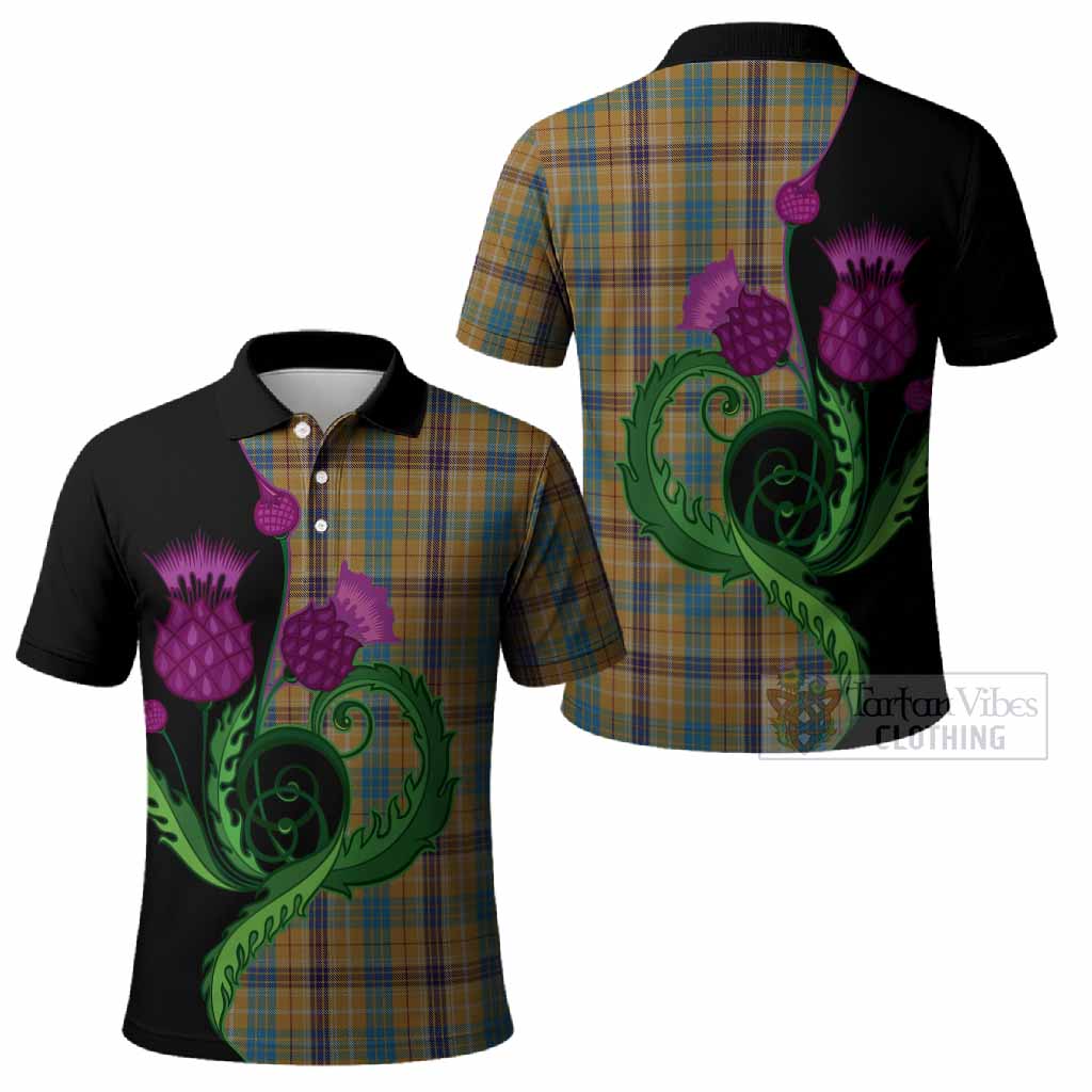Ottawa Canada Tartan Polo Shirt Traditional Scottish Thistle