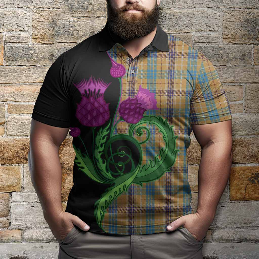 Ottawa Canada Tartan Polo Shirt Traditional Scottish Thistle