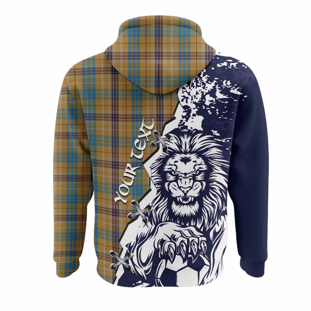 Ottawa Canada Tartan Scottish Hoodie Angry Lion With Soccer Ball Style