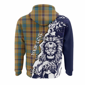 Ottawa Canada Tartan Scottish Hoodie Angry Lion With Soccer Ball Style