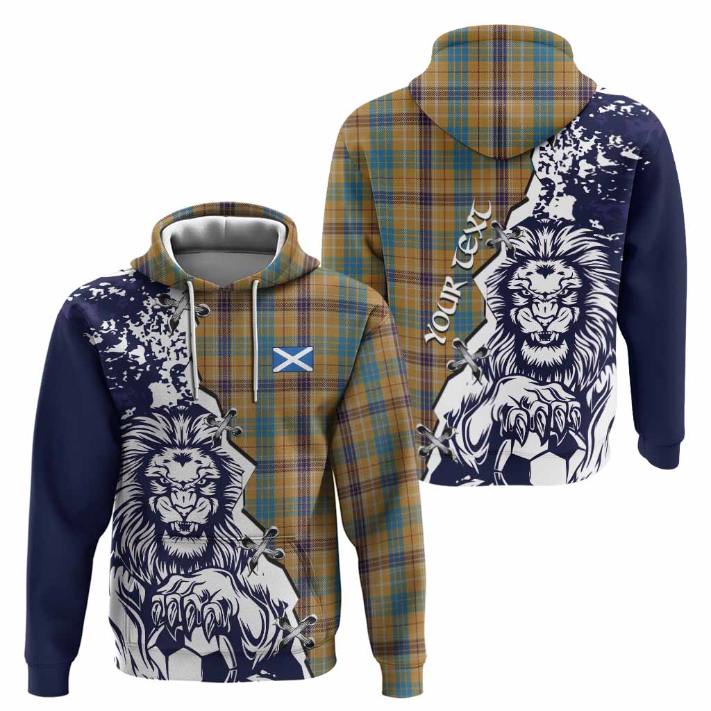 Ottawa Canada Tartan Scottish Hoodie Angry Lion With Soccer Ball Style