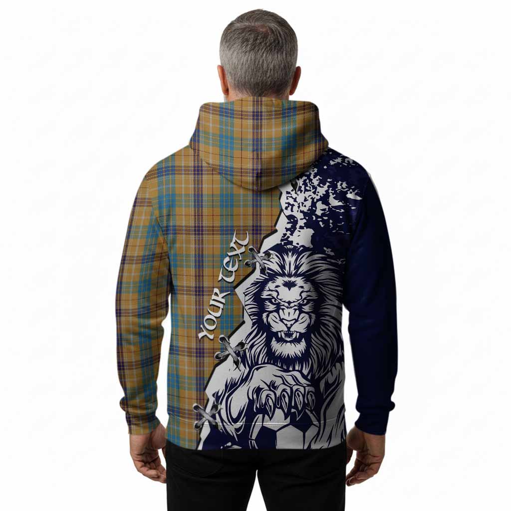 Ottawa Canada Tartan Scottish Hoodie Angry Lion With Soccer Ball Style