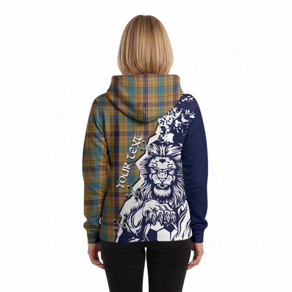 Ottawa Canada Tartan Scottish Hoodie Angry Lion With Soccer Ball Style