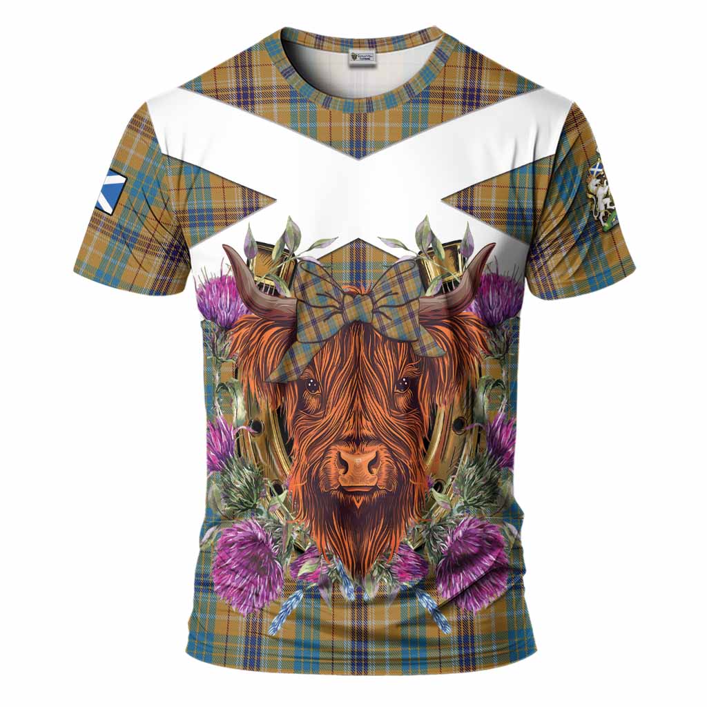 Ottawa Canada Tartan T-Shirt Scottish Thistle Heilan Coo