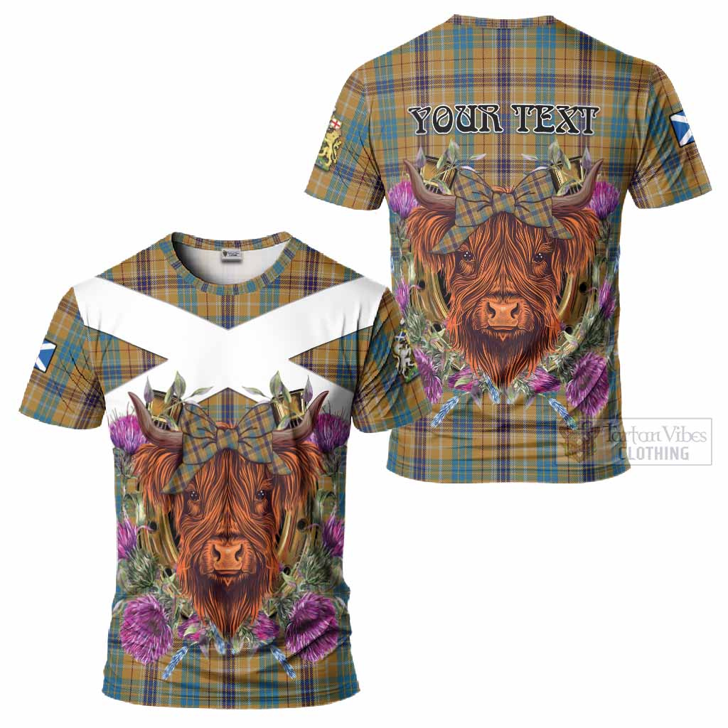 Ottawa Canada Tartan T-Shirt Scottish Thistle Heilan Coo