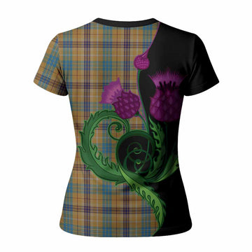 Ottawa Canada Tartan Women T shirt Traditional Scottish Thistle
