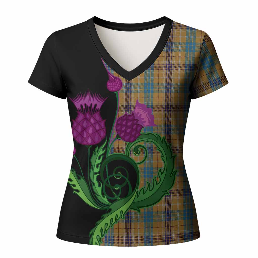 Ottawa Canada Tartan Women T shirt Traditional Scottish Thistle