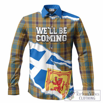 Ottawa Scotland Football Tartan Long Sleeve Button Shirts We'll Be Coming