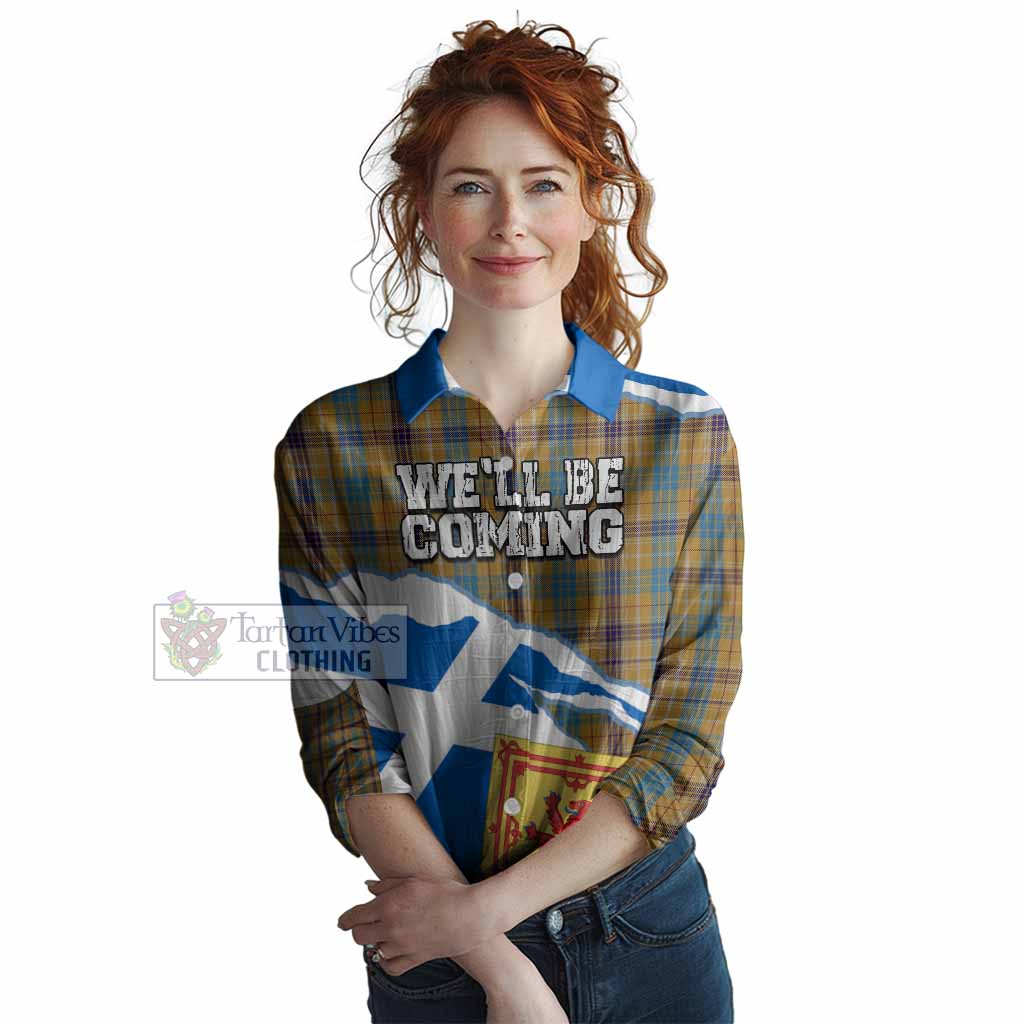 Ottawa Scotland Football Tartan Women Casual Shirt We'll Be Coming