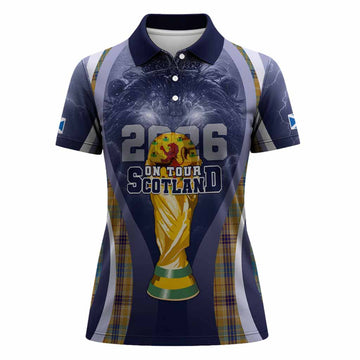 Ottawa Scotland Football Tartan Women Polo Shirt Scotland On Tour Trophy Style