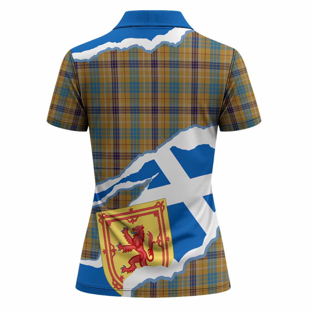 Ottawa Scotland Football Tartan Women Polo Shirt We'll Be Coming