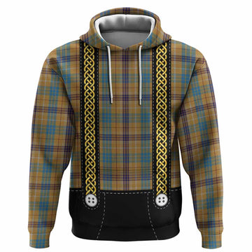 Ottawa Tartan Lederhosen Costume Hoodie Scotland Celtic Knot Motif