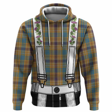 Ottawa Tartan Lederhosen Costume Hoodie Scotland Thistle Floral