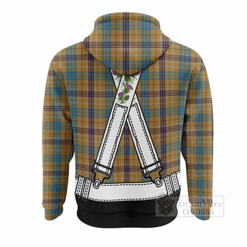 Ottawa Tartan Lederhosen Costume Hoodie Scotland Thistle Floral