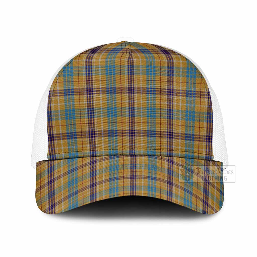 Ottawa Tartan Mesh Trucker Cap One Size (Adjustable) White - Tartan Vibes Clothing