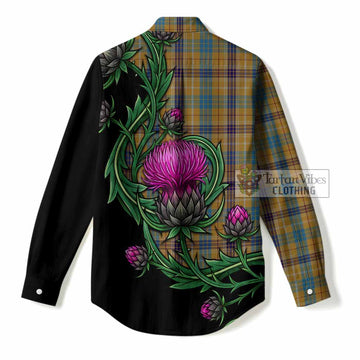 Ottawa Tartan Women Casual Shirt Resilient Scottish Thistle