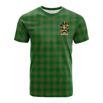 Ouseley Irish Clan Tartan Cotton T-shirt with Coat of Arms Kid's Shirt - Tartan Vibes Clothing