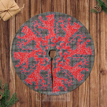 Outlander Tartan Christmas Tree Skirt Lion Rampant Style Casual Tree Skirts - Tartan Vibes Clothing