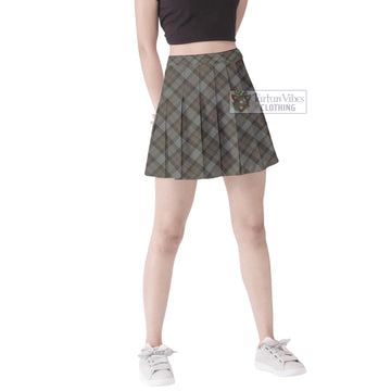 Outlander Tartan Women's Plated Mini Skirt Cross Style