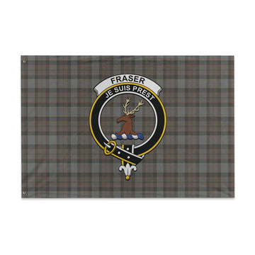 Outlander Tartan House Flag with Fraser of Lovat Family Crest House Flag - Tartan Vibes Clothing