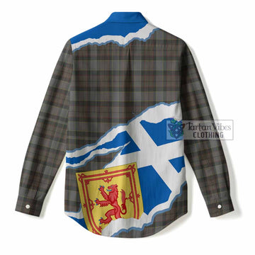 Outlander Fraser Scotland Football Tartan Women Casual Shirt We'll Be Coming
