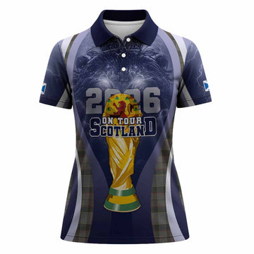 Outlander Fraser Scotland Football Tartan Women Polo Shirt Scotland On Tour Trophy Style