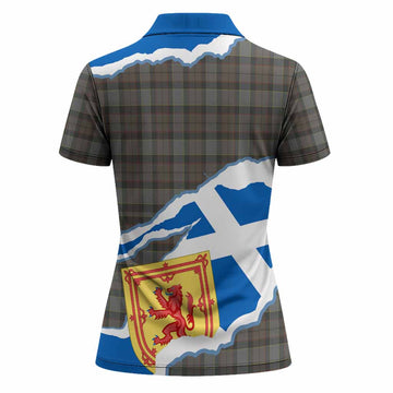 Outlander Fraser Scotland Football Tartan Women Polo Shirt We'll Be Coming