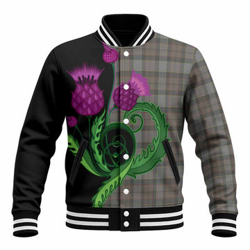 Outlander Fraser Tartan Baseball Jacket Traditional Scottish Thistle