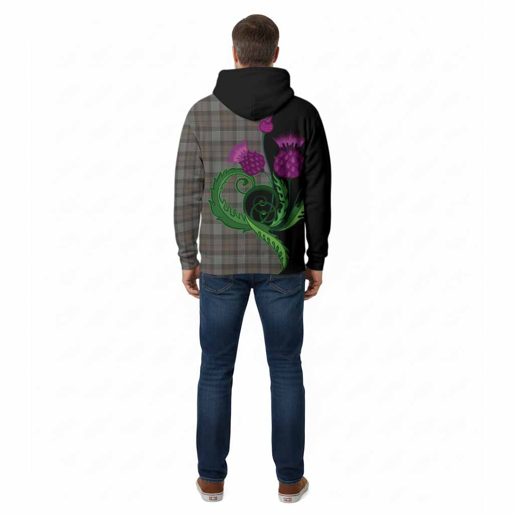 Outlander Fraser Tartan Cotton Hoodie Traditional Scottish Thistle