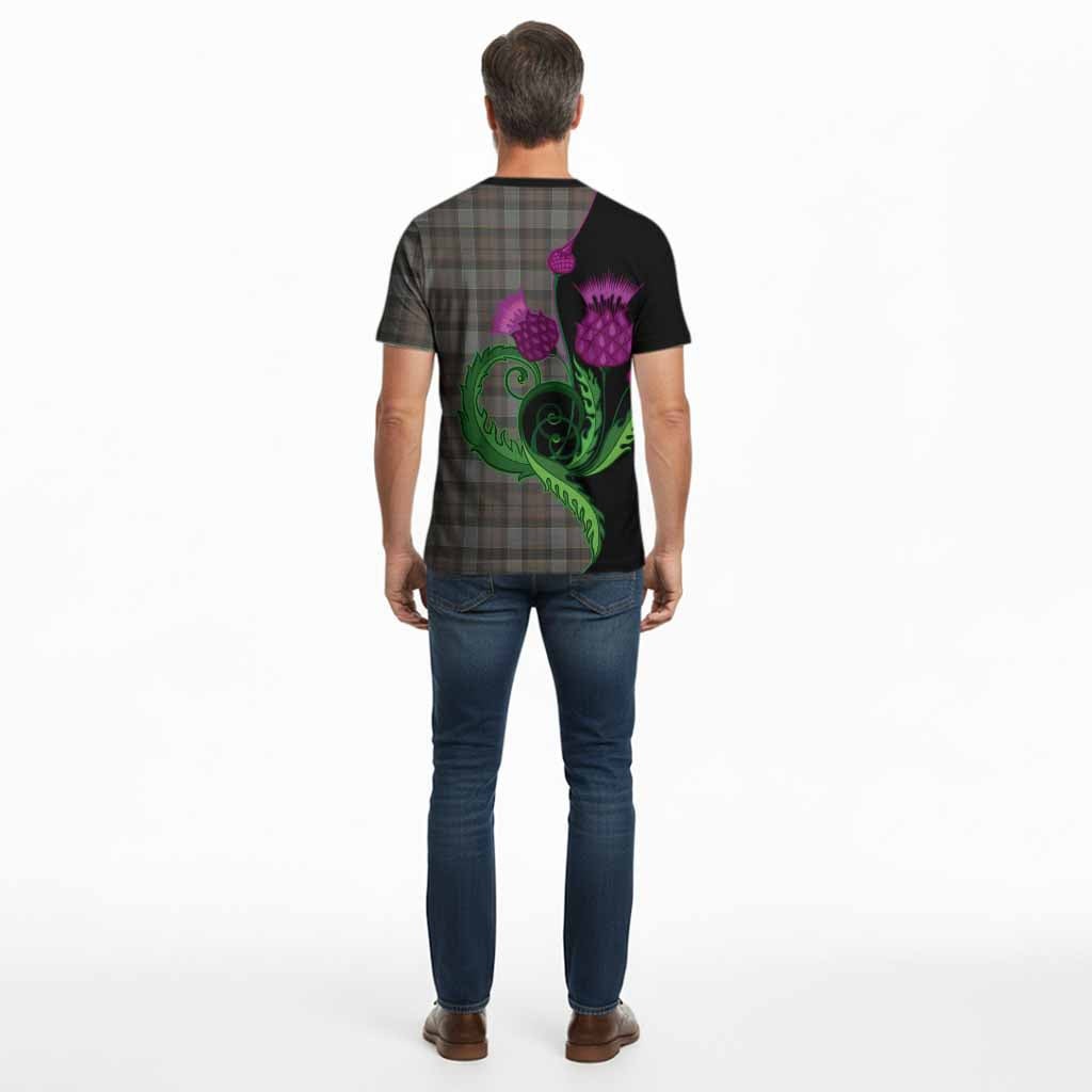 Outlander Fraser Tartan Cotton T-shirt Traditional Scottish Thistle