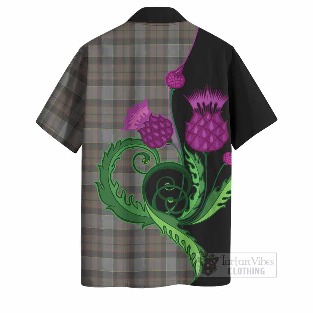 Outlander Fraser Tartan Hawaiian Shirt Traditional Scottish Thistle