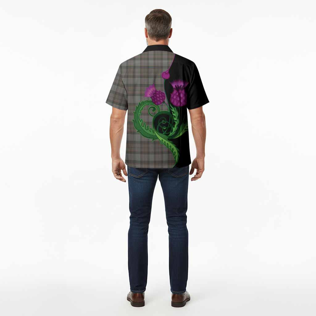 Outlander Fraser Tartan Hawaiian Shirt Traditional Scottish Thistle