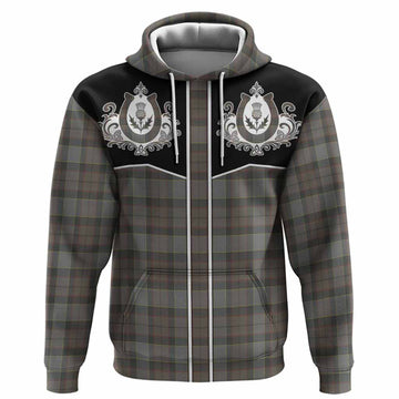 Outlander Fraser Tartan Hoodie Horseshoe Ornament Pullover Hoodie - Tartan Vibes Clothing