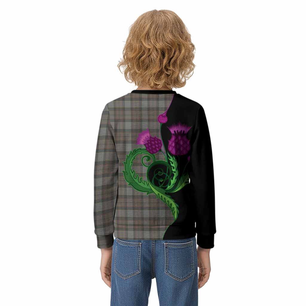 Outlander Fraser Tartan Kid Knitted Sweatshirt Traditional Scottish Thistle