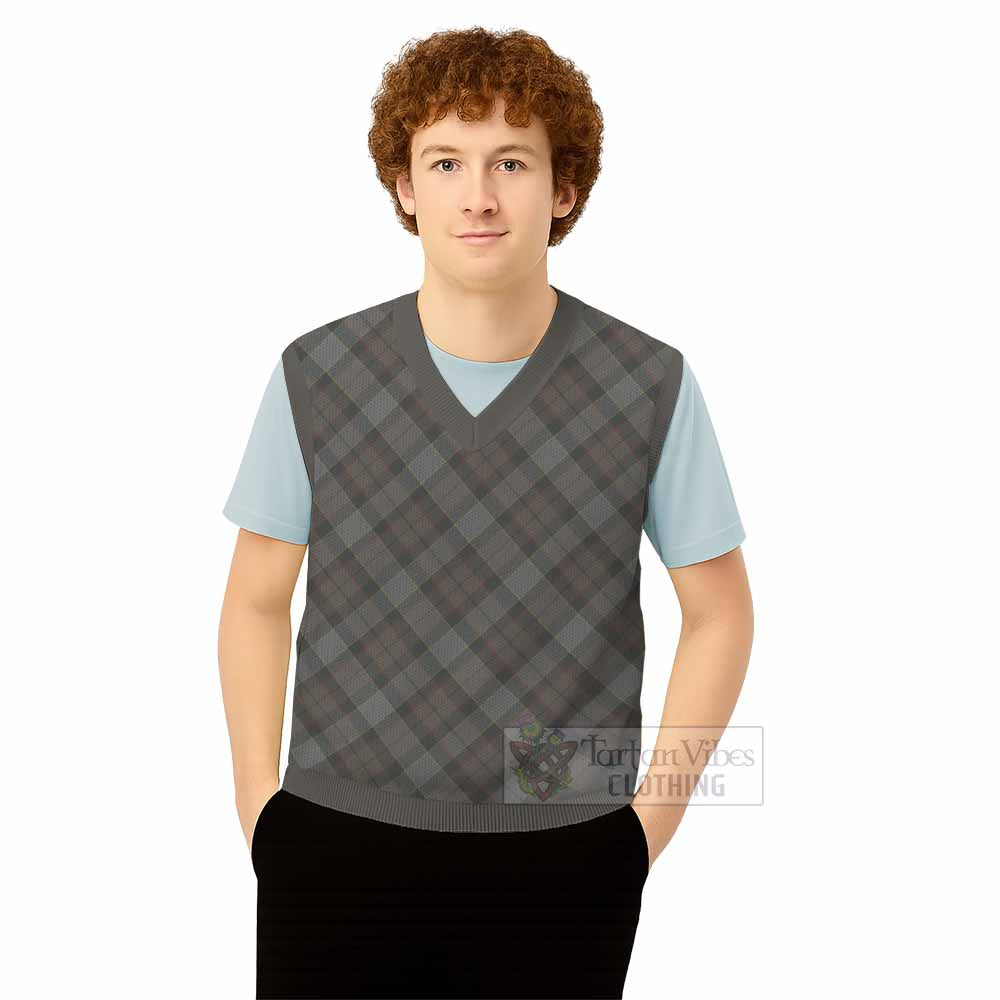 Outlander Fraser Tartan  Knitted V-Neck Vest Cross Style