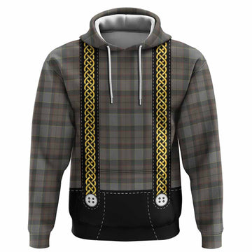 Outlander Fraser Tartan Lederhosen Costume Hoodie Scotland Celtic Knot Motif