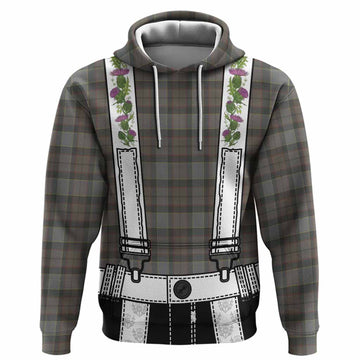 Outlander Fraser Tartan Lederhosen Costume Hoodie Scotland Thistle Floral