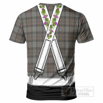 Outlander Fraser Tartan Lederhosen Costume T-Shirt Scotland Thistle Floral