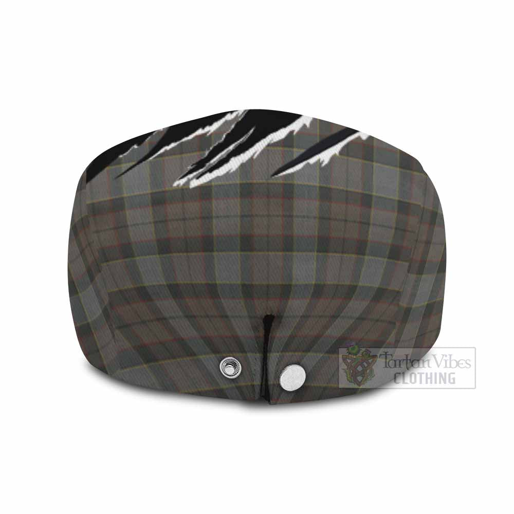 Outlander Fraser Tartan Loch Ness Monster Flat Cap, Jeff Cap Celtic Knot Nessie Art