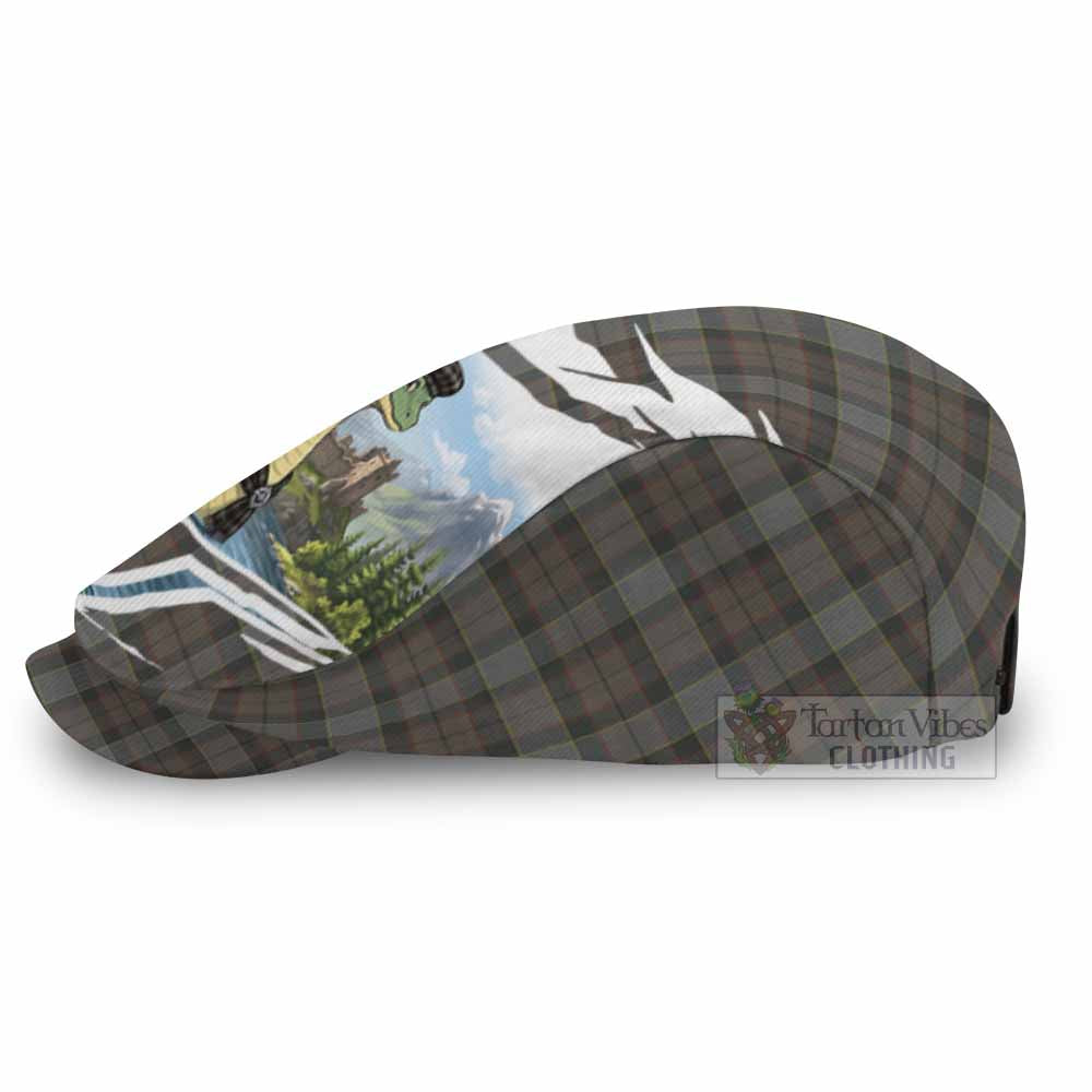 Outlander Fraser Tartan Loch Ness Monster Scottish Heritage Art Flat Cap, Jeff Cap