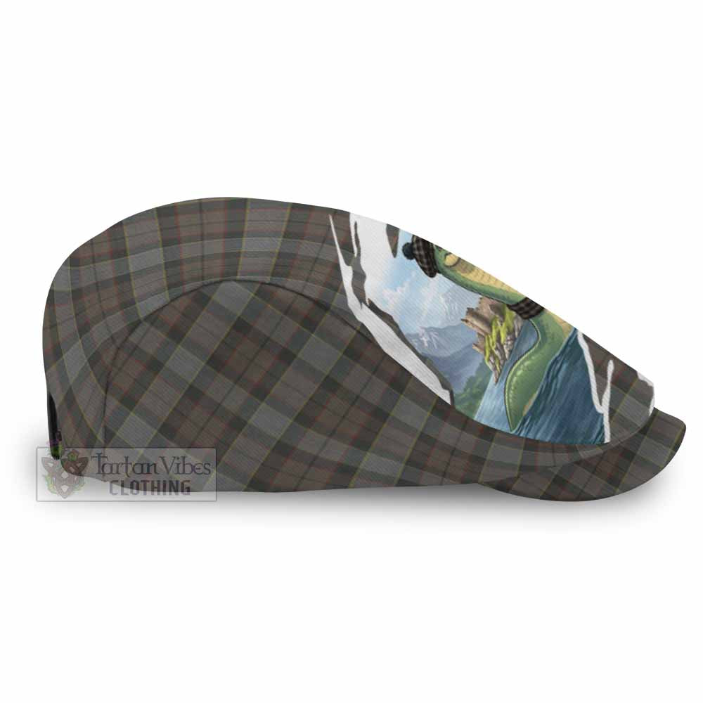 Outlander Fraser Tartan Loch Ness Monster Scottish Heritage Art Flat Cap, Jeff Cap